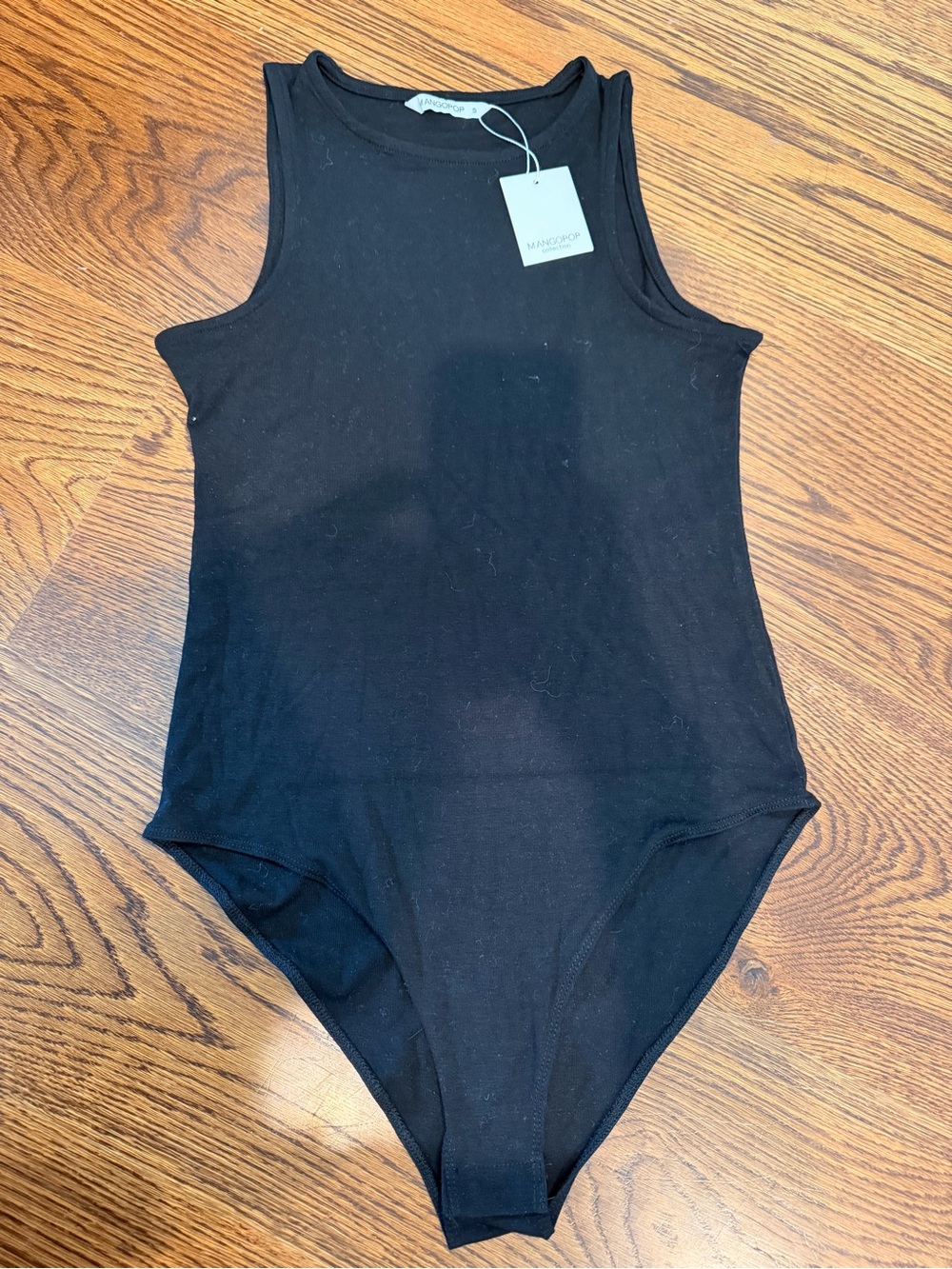 MANGO Black Sleeveless Bodysuit